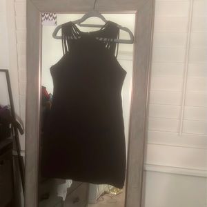 Evelyn Blue Mini Black Dress